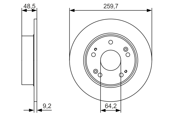 0986479T81, Bremseskive, Brzdový kotouč, BOSCH, 42510-SDA-A00, 08B43911, 197436, 202638, 562542JC, 6164800, 92227603, BDC5604, BG3964, DDF1390, DF7168, 312638, 562542JC1, 698400, BG3964C18B1, DDF1390C, DF7168S, MBD5604, DDF1953PD