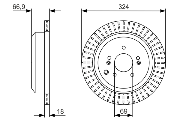 0986479V10, Bremseskive, Brzdový kotouč, BOSCH, 584113J500, 584113J500DS, 1815203448, 203448, 24011801541, 285352120, 92242603, BS0342C, BS7536, DF6330, DSK3029, H2034V, MDC2387, N3310528, RD01372, 285352152, 313448