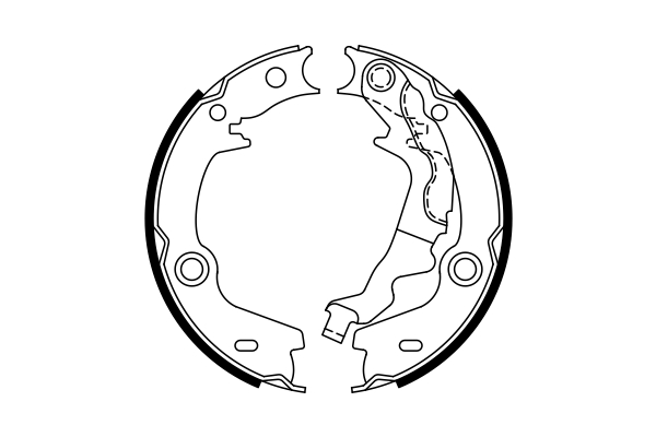 0986487761, Bremseskosett, parkeringsbrems, Sada brzdových čelistí, parkovací brzda, BOSCH, 583501GA00, 03013730222, 09440