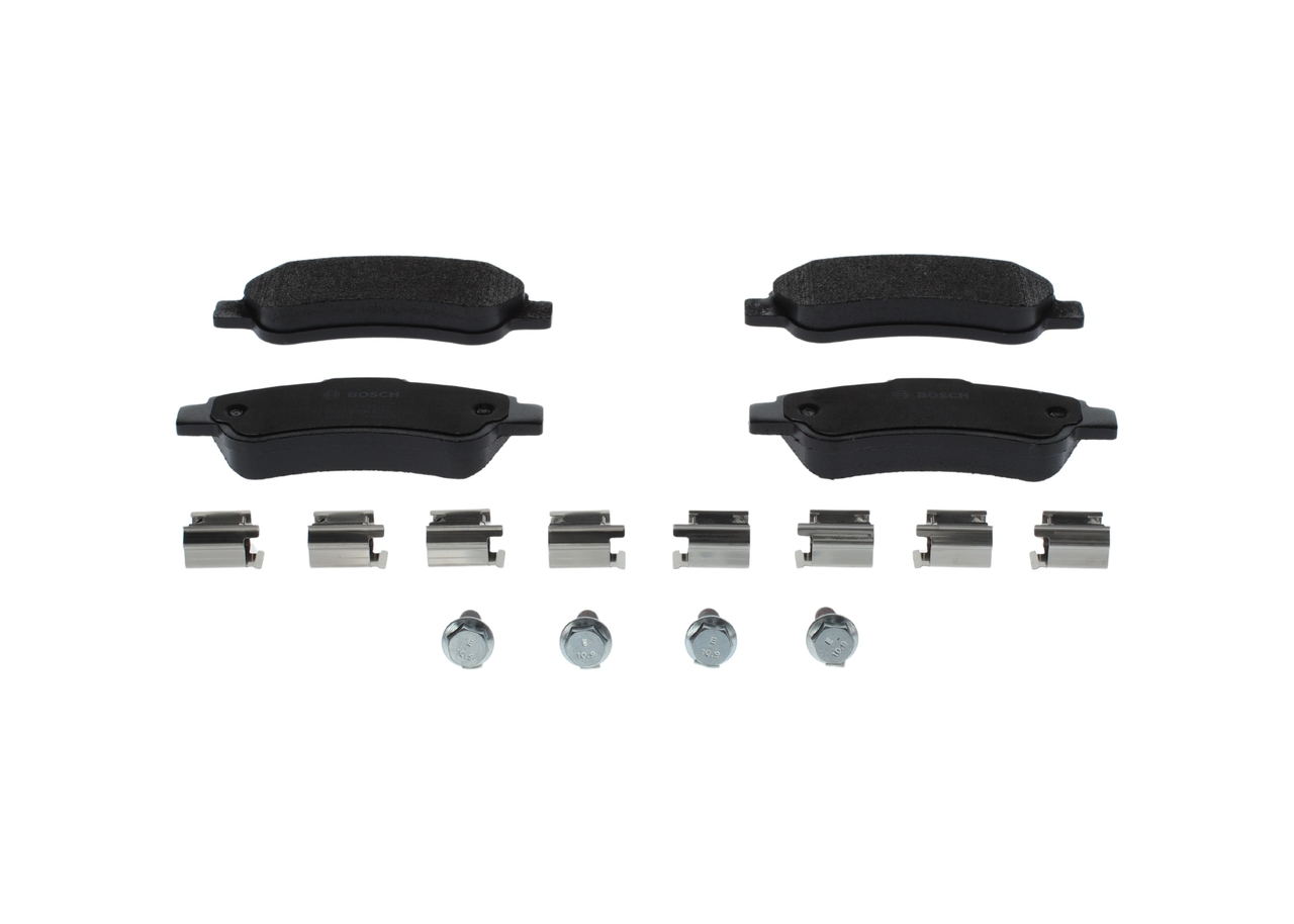 0986494164, Bremsekloss sett, Sada brzdových destiček, kotoučová brzda, BOSCH, 7L6698151B, 7L6698151F, 05P1285, 0986TB2922, 104522, 13046071912, 2104522, 2346901, 302628, 5682, 573159JAS, 6116512, 8571, 8DB355011-621, FDB1826, GDB1651, LM1778071, LP1950, MDB2745, P85090, PAD1496, T1478, 181777, 2374901, 573391J, 598940, 607191, 8DB355021-221, GDB1651DTE, LP3142