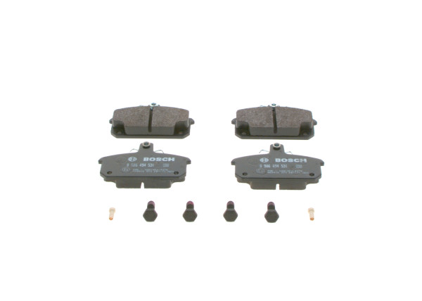 0986494531, Bremsekloss sett, Sada brzdových destiček, kotoučová brzda, BOSCH, 7701201059, 7701201464, 7701201484, 7701202974, 010402, 05P196, 1501223912, 180270, 2048002, 206000, 571288B, 571288J, 598377, 6106321, FDB194, GDB405, LP170, MDB1118, P68005, 180270700, 2067101, 210402, GDB632, MDB1172, 2067116515