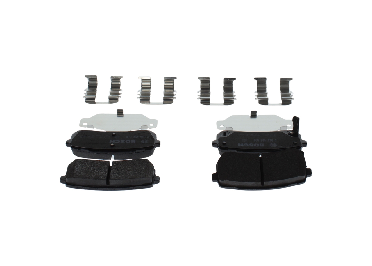 Bremsekloss sett - 0986494608 BOSCH - 583023JA00, 583024DE00, 583023JA50