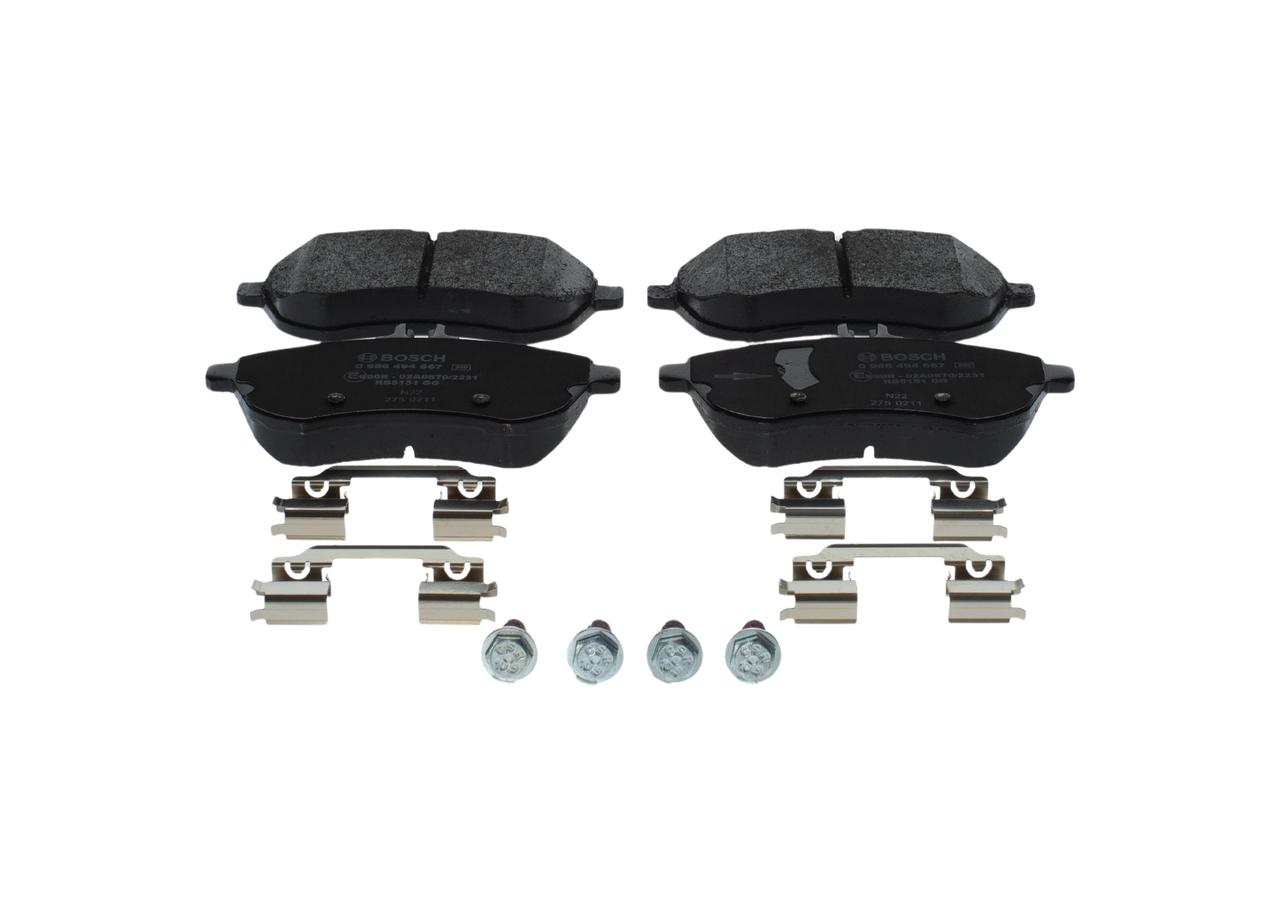 0986494667, Bremsekloss sett, Sada brzdových destiček, kotoučová brzda, BOSCH, A0054200920, A0074205620, 0054200920, 0074205620, 05P1340, 0986494161, 130100, 13046027332, 181821, 2130100, 2430602, 302088, 573257B, 573257J, 6117361, 6810, 8790, 8DB355012-601, FDB4199, GDB1736, LP2028, MDB2830, P50067, PAD1565, T1623, 05P1340A, 13047027332, 2430620625, 573257JC, 598963