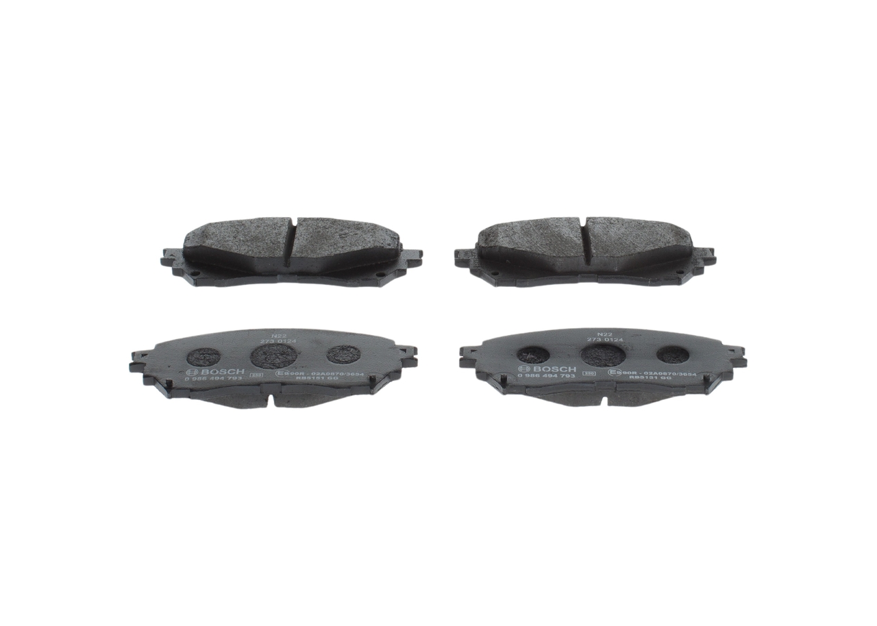 0986494793, Bremsekloss sett, Sada brzdových destiček, kotoučová brzda, BOSCH, GBYT3328Z, GHY13328Z, GHY13328Z9C, GHY93328ZB, GHY93328ZC, GMY53328Z, G4YA3328Z, G4YA3328ZA, 05P1916, 13046056752, 153804, 182126, 2153804, 302907, 573444J, 6135806, 8DB355020-901, FDB4891, GDB3580, LP2487, MDB3386, P49048, PAD1942, T2284, 13047056752, 2572501, 604132, 8DB355029-321, GDB7941, LP2487N18B1