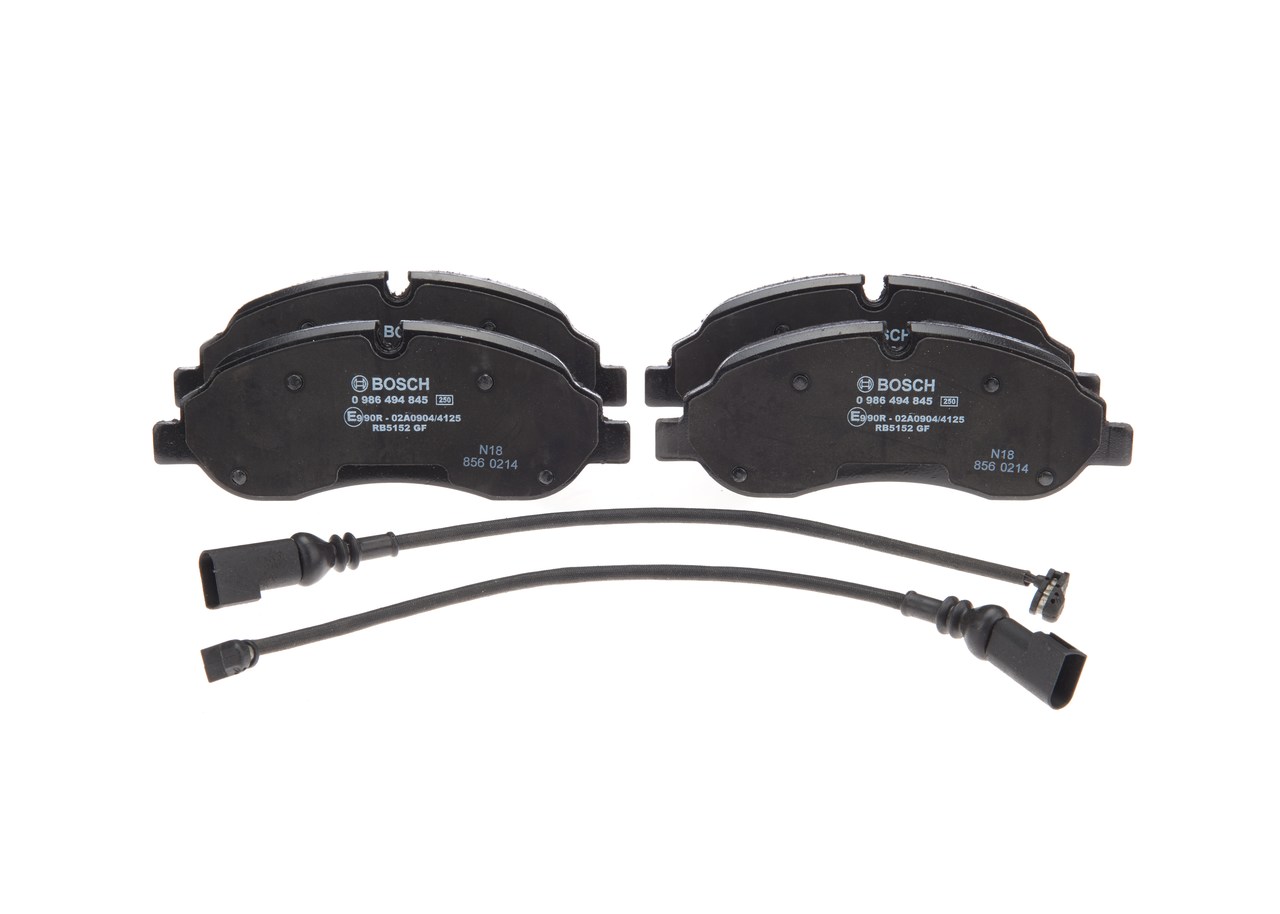 0986494845, Bremsekloss sett, Sada brzdových destiček, kotoučová brzda, BOSCH, BK312K021AA, BK312K021AB, BK312K021AC, BK312K021AD, BK312K021AE, BK312K021AF, CK4Z2001A, KTJK212K021GB, MEBK3J2K021AA, 1824121, 1829400, 1840479, 1916326, 2005987, 2006028, 2391870, 2511669, 2511705, 05P1786, 0986424982, 10560, 13046026112, 160202, 2160202, 2203401, 302466, 573438J, 6121176, 8DB355021-571, FVR4661