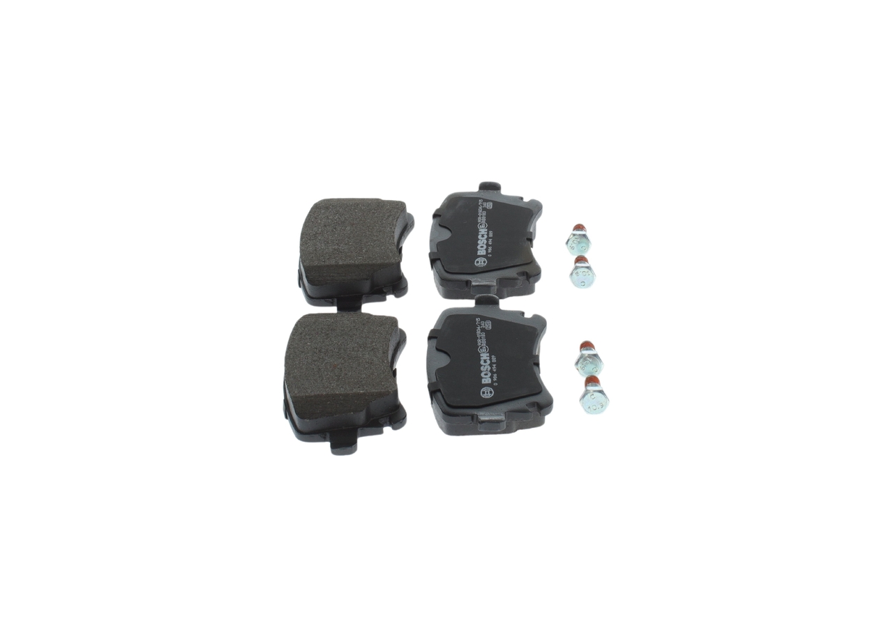 0986494889, Bremsekloss sett, Sada brzdových destiček, kotoučová brzda, BOSCH, 3W0698451, 3W5698451A, 05P1398, 181674204, 2332607, 573219J, 8DB355015-951, FDB1655, LP1920, MDB2673, P85143, PAD1298, T2080, 2332611, 8DB355024-961, FDB1655D, LP3824, MDB3904, P85143N, PAD1298B, T2568, FDB1655S, MDB82673, PD3120