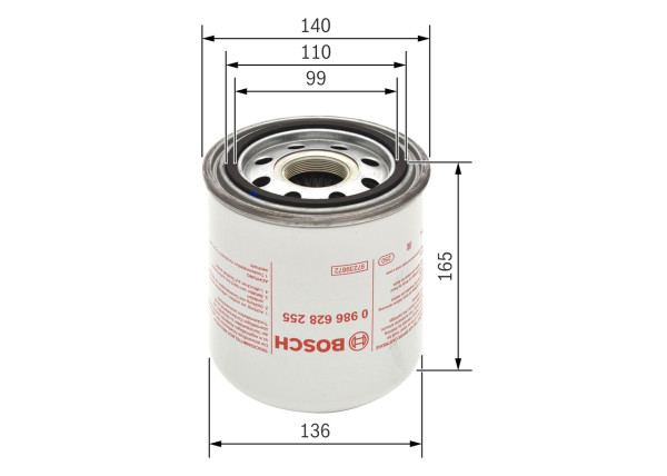 0986628255, Lufttørkerpatron, Vysoušecí patrona vzduchu, pneumatický systém, BOSCH, 20754416, 5001865404, FPS207, VOE21267818, 20754416LH, 7421267793, VOE21602385, 201602385, 21267818, 7421602383, 21267818LH, 7485135854, 21602385, 21602385LH, 22937189, 1527103, 16340420001, 4089AD, 4329012332, 45068, A1444D, A2382D, AD27748, AD7855, AL26, BA5566, C11131, DE2205, ELD8104, FT6048