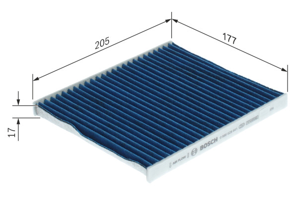 0986628641, Kupefilter, Filtr kabin., BOSCH, 0986628541, FP2026, LAO241, 1987432106, 1987435583