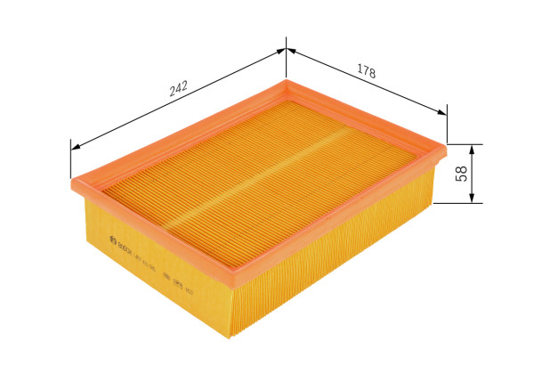 1457433085, Luftfilter, Vzduchový filtr, BOSCH, 13721730449, 13721730946, 13721738462, 13721744869, 0986TF0135, 171, 3099100, 8671012202, A1413, A214, A35442, AG835, AP0282, C251141, CA9007, E173L01, EAF485, ELP3897, LFAF171, LX551, P991, PA7334, WA1006, WA6666, PRFPA7334