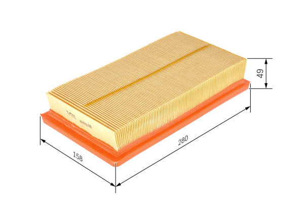 1457433155, Luftfilter, Vzduchový filtr, BOSCH, 46809151, 2722, 3013600, A1116, A2032, AG1510, AP0924, C2892, CA9327, E572L, EAF494, ELP3991, LX1073, MA1136, PA7356, WA6770