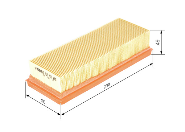 1457433255, Luftfilter, Vzduchový filtr, BOSCH, 1444P8, 46536382, 71736120, 71754224, 7759323, 1457433255, 3003200, 436AP, 60947, 8103, A132, A17328, A252, AF0246, AG1187, AI5099, AP076, AP151, C2341, CA5519, E20N01, EAF027, EDA525, ELP3611, ELP3613, FL6917, GFE2351, ILM507, LX580, MA1027