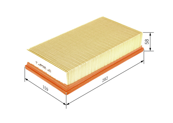 1457433263, Luftfilter, Vzduchový filtr, BOSCH, 25313865, 4236030, 1457433263, 2511, 3003600, 60986, 9275, A1096, A2004, A25210, AF0236, AF8267, AG1033, AG1188, AI5191, AP188, C29118, CA5538, E636L, EAF356, ELP3623, GFE2268, LX802, MA1146, MAP6936, MD9292, PA7163, PC2362E, S3036A, WA6559