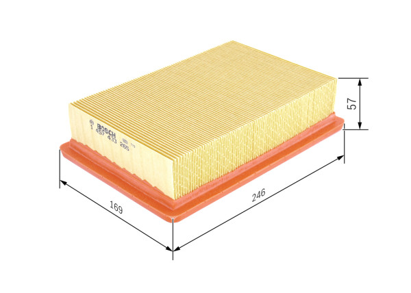 1457433265, Luftfilter, Vzduchový filtr, BOSCH, 1444Q6, 46481588, 46520658, 7768720, 60811900, 46812281, 60813798, 60815000, 71754082, 71736153, 71754157, 7786184, 7786434, 1457433265, 2550, 3006000, 428AP, 60901, 8062, A173, A27683, A316, AF0259, AG1225, AG1449, AI5132, AP091, AP280, C25100, CA5630