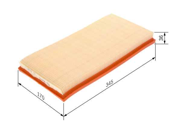 1457433272, Luftfilter, Vzduchový filtr, BOSCH, 30812710, 2522, 3006900, 8128, A367, AG1244, AP165, C3594, CA5780, E336L, EAF100, ELP3703, LX503, MA1086, PA7199, TENA148, WA6352, PRF, PRFPA7199