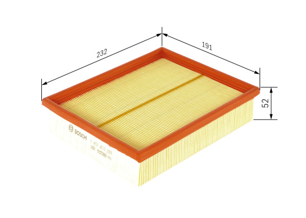 1457433289, Luftfilter, Vzduchový filtr, BOSCH, 46519049, 3009800, A1038, AG1205, AP0981, C2498, CA8824, E686L, EAF081, KNELX1078, LX856, PA7278, TENA368, WA6566, 3015100, EAF590, PA7385, PRFA1038, PRFPA7278