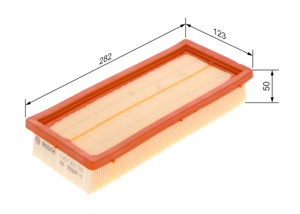 1457433316, Luftfilter, Filtr vzduch.BOSCH, BOSCH, 55183269, 71765454, 3019400, A1164, AG1423, AP0221, C2872, CA9629, E634L, EAF484, ELP9080, LX1601, PA7418, TENA2109, WA9400, PRFPA7418