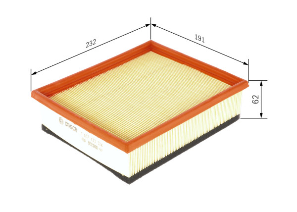 1457433324, Luftfilter, Vzduchový filtr, BOSCH, 46806576, 3009800, A1120, AG1205, AP0981, C2498, CA9428, E686L, EAF081, ELP3863, LX1078, MA1324, PA7385, S6302A, TENA2036, WA6566, 3015100, AP0982, EAF590, PRFPA7385