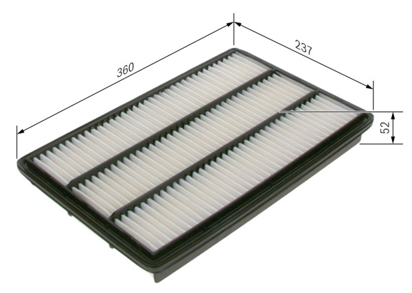 1457433339, Luftfilter, Vzduchový filtr, BOSCH, A35410, AY120MT017, MD404850, MR404847, MR404849, MR404850, MR571476, MZ690198, XR404847, XR571476, 0986AF2188, 3022000, A1068, A1285, A1449, A2254, A3017, ADC42238, AG1138, AP1723, C3766, CA9542, CMB12400, E718L, ELP9043, J1325042, LX2885, LX839, PA7567, WA1073