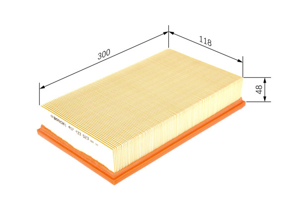 1457433523, Luftfilter, Vzduchový filtr, BOSCH, A1120940104, A1120940204, 1120940104, 1120940204, 1457433523, 2674, 3021900, 422AP, 8258, A1124, A2043, A25458, AF20043, AF7986, AG1036, AG1565, AI5350, AP1187, C32164, CA9426, E388L, EAF392, ELP9055, LX927, MA1343, MD9792, PA7383, PC2442E, S3402A, U781