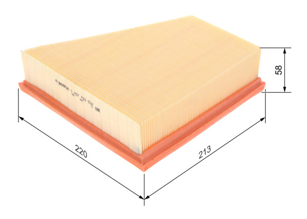 1457433532, Luftfilter, Vzduchový filtr, BOSCH, L5Z129620, 5JF129620, 5JF129620A, 6Y0129620, 5Z0129620, 1457433532, 2704, 3013200, 60814, 8242, 907AP, A1113, A18327, A2029, ADV182207, AF20064, AI5289, AP189, C22952, CA9410, E427L, EAF406, ELP3918, LX998, MA1176, MAP60112, MD8050, PA7372, PC2185E, S9202A