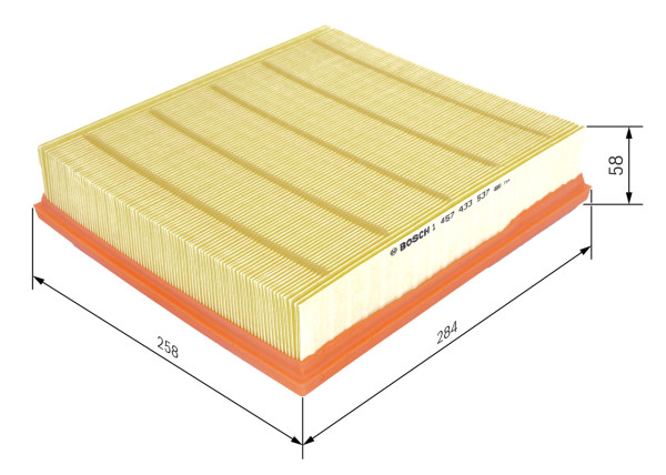 1457433537, Luftfilter, Vzduchový filtr, BOSCH, 077129620A, 077129620B, 077129620C, 077129620D, 2583, 3010000, 424AP, A1087, A18096, AF0293, AF7936, AG1032, AG1578, AI5171, AP0042, C282141, CA8194, E381L, EAF345, ELP3823, LX469, MA1355, MD9478, PA7264, PC2348E, S3100A, WA6537, A45453, AF293, C391601