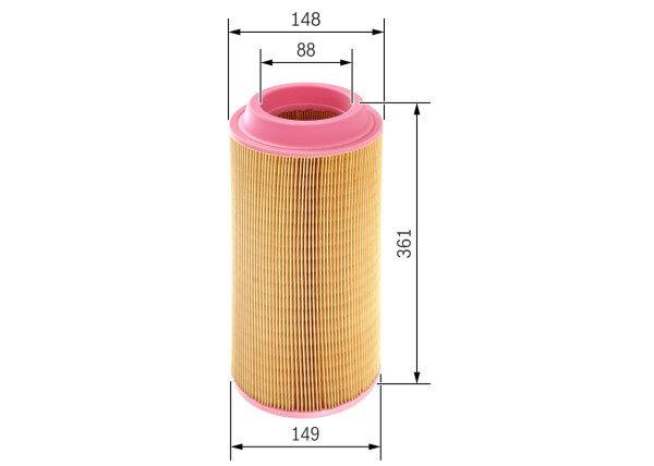 1457433558, Luftfilter, Vzduchový filtr, BOSCH, 0000809285, 055119, 10006625, 12994812621, 1319257, 165466S3000, 179051660, 1G37711210, 215100927, 3203036, 32915802, 4287984, 43245900, 50011903, 5021188119, 5501660912, 87574362, 905412970059, C3020064, CK159029, E070011911471, F4233947M1, SA6671, ZM2903849, 0009933106, 055119R1, 14255046, 1G37711211, 3801464M1, 4TNV84T12520