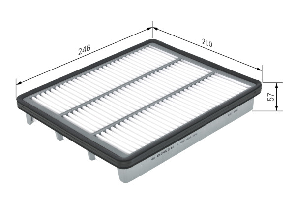1457433580, Luftfilter, Vzduchový filtr, BOSCH, 28113H1915, 1457433580, 3030900, A1397, A1483, ADG02247, AG1330, AG1568, AP1775, C2542, CA9792, CHY12250, E1244L, HA684, J1320516, LX2821, MD8228, S3309A, WA9436, J1320522