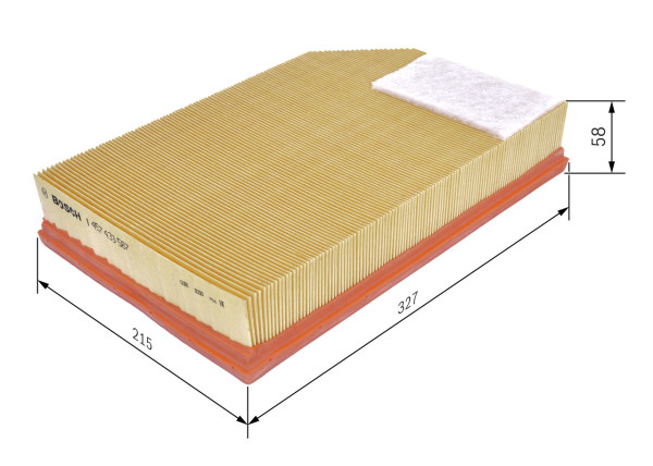 1457433587, Luftfilter, Vzduchový filtr, BOSCH, 8638600, 1457433587, 27331, 3027400, 4093AP, 48491, 5123210002, 55948491, 585320, 8481, A1352, A35645, ADF122217, AF145, AF2442, AG1409, AG1652, ALA84942, AP1653, C33194, CA9636, E510L, EAF580, ELP9202, LX868, MA3226, MAP60185, MD8232, PA7425, PC3228E