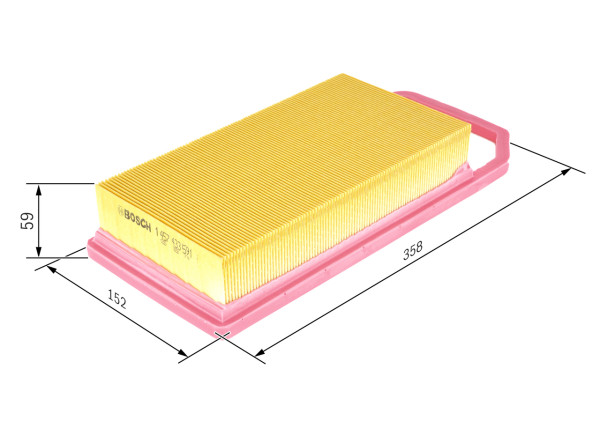 1457433591, Luftfilter, Vzduchový filtr, BOSCH, 1444CV, 9650366480, 1444CX, 9650367680, 1444EL, 1444EZ, 1444FN, 1444TQ, 1444VG, 1444TW, 1444VP, 0986626853, 11123210004, 3029900, 31261, 4019AP, 585144, 62931261, 8366, A1180, A2134, ADP152235, AF082, AG1377, AG1631, AI5375, ALA88192, AP0904, C35110, CA9924