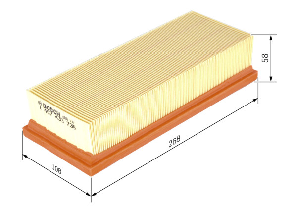 1457433736, Luftfilter, Vzduchový filtr, BOSCH, GFE1141, GFE2483, PHE10012, PHE100380, GFE2332, PHE000120, PHE000121, GFE1141RVR, PHE100120, 1457433736, 3002200, 60731, 9265, A17313, A388, A464, AF0175, AG1099, AI5181, AP138, AP142, C2774, CA5358, E692L, EAF012, ELP3633, FL6808, LX632, MA1014, MD9348