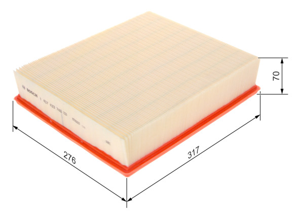 1457433748, Luftfilter, Vzduchový filtr, BOSCH, 05103554AB, 2D0129620B, A0030947504, K05103554AB, 2D0129620C, 5103554AB, A0030948204, 2D0129620D, A0040942604, 0030947504, 2D0129620, 0030948204, 200129620, 0040942604, 243AP, 2515, 3008000, 60801, 8081, A1029, A470, A47753, AF0367, AF25306, AG1395, AG916, AI5144, AP157, AP320, C32338