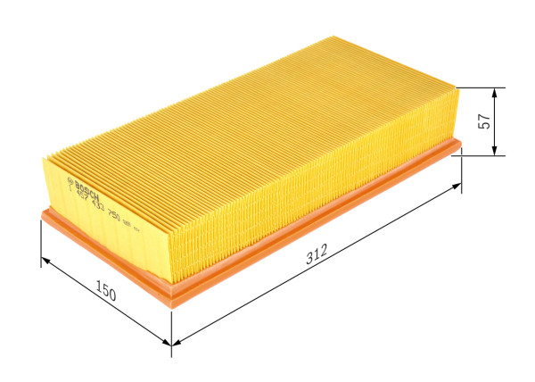 1457433750, Luftfilter, Vzduchový filtr, BOSCH, 1500404, 3475706, 5021184809, 6610580, 34757062, 92VB9601HA, 1457433750, 2406, 3001600, 385AP, 60120, 8043, A1288, A261, AF0177, AF25709, AG1025, AI5080, AP061, AP195, C321201, CA5233, E253L, EAF008, EDA654, EFA009, ELP3504, LX492, MD9222, PA7111