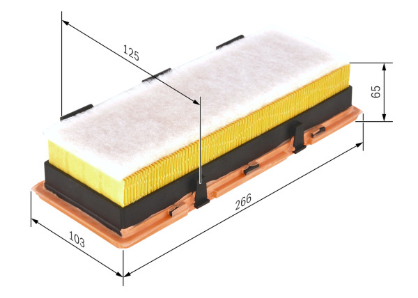 1457433773, Luftfilter, Vzduchový filtr, BOSCH, 0225241212, 7701044101, 1457433819, 3010800, 455AP, 8146, A370, AG1362, AI5200, AP185, C2771, CA5941, E459L, EAF125, ELP3726, LX824, MA1106, PA7227, WA6375
