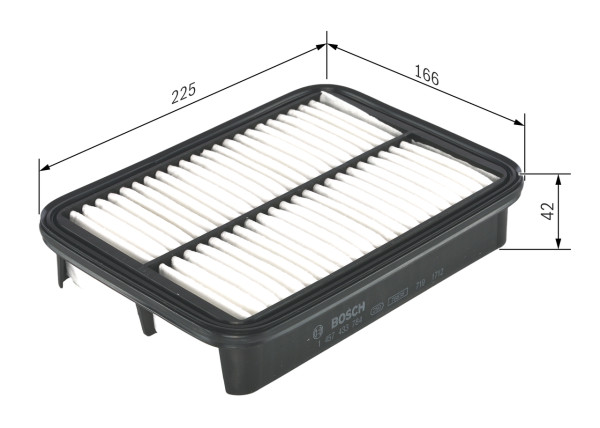 1457433784, Luftfilter, Vzduchový filtr, BOSCH, 1780111070, 1780111090, 178011109083, 17801110908T, 2461, 3017000, 8038, A176, A318, ADT32237, AG1161, AG1555, ALA1112, AP167, C2326, CA5527, CTY12176, E628L, ELP3801, LX805, MA1102, TA1184, U676, WA6354, WA924, CA5542