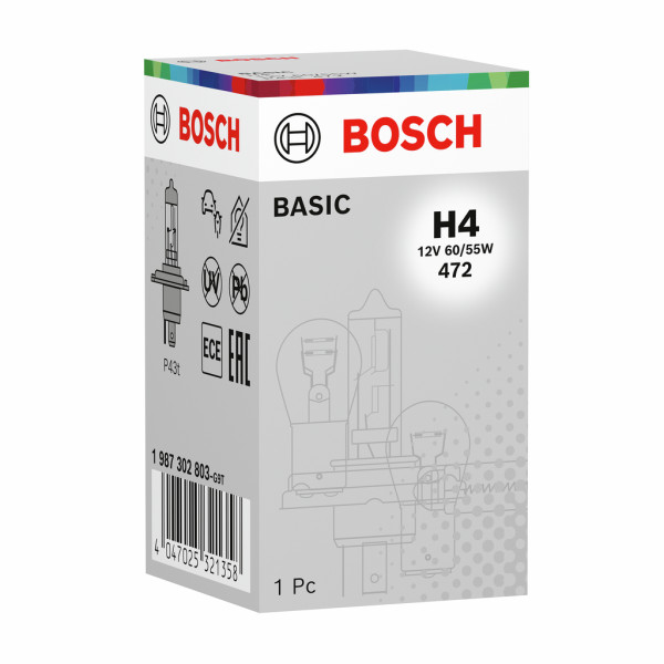 Lyspære, fjernlys - 1987302803 BOSCH - 0050185, 12342, 1987302923