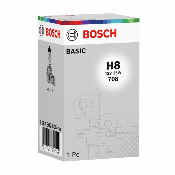 1987302805, Lyspære, fjernlys, Zarovka, dalkovy svetlomet, BOSCH, YY04500835612, 48076, H8