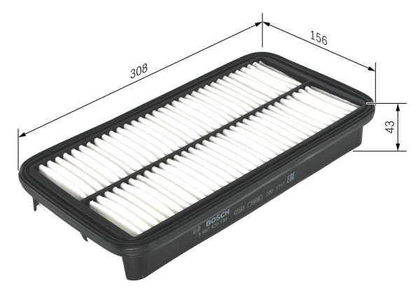 1987429135, Luftfilter, Vzduchový filtr, BOSCH, 1780102020, 1780164020, 25098522, 8671014130, 1780116030, 25099116, 1780116040, 1780127010, 1780164010, 178016402083, 1780164070, 1780173020, 1780174020, 178017402083, 2293, 3007600, 8181, A1079, A146, A24360, A459, A655, ADT32230, AF4959, AG1087, AG826F, ALA1100, AP146, C311011, CA3874