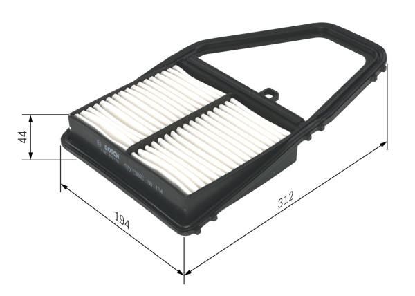 1987429176, Luftfilter, Vzduchový filtr, BOSCH, 17220-PLC-Y00, 17220-PLC-000, 17220-PLC-505, 17220-PMR-A00, A35397, ADH22244, AG1145, ALA1313, AP1043, ARL1032, C3132, C9766ECO, ELP3984, FA5695ECO, HA8622, J1324044, LX1689, MA3110, MD9700, WA9462