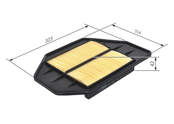 1987429178, Luftfilter, Vzduchový filtr, BOSCH, 17220-PLZ-E01, 3036000, A1209, A2162, ADH22253, AI5391, ALA13231, AP1044, C3347, CA9725, CHN12015, E1291L, ELP9234, HA8644, J1324045, J1324055, LX1742, MA3141, MS8244, PA7460, S2612A, WA9422