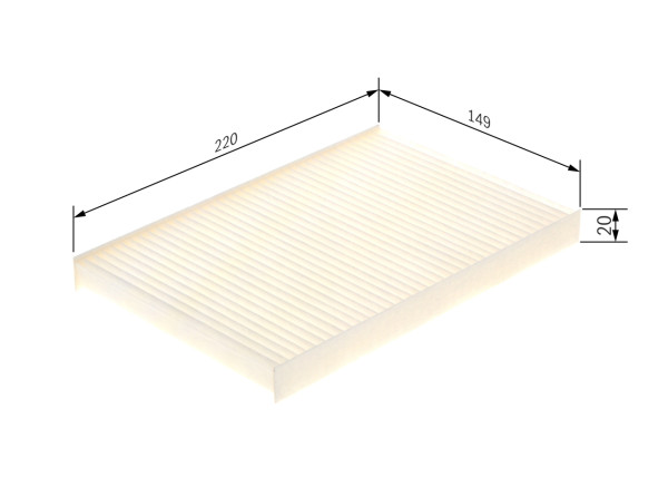 Kupefilter - 1987431211 BOSCH - 88779100003, A0008307518, 0008307518