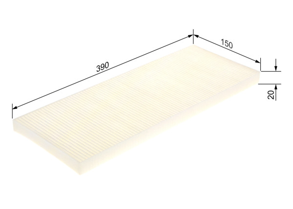 Kupefilter - 1987431220 BOSCH - 11033282, N1011033282, 180412710
