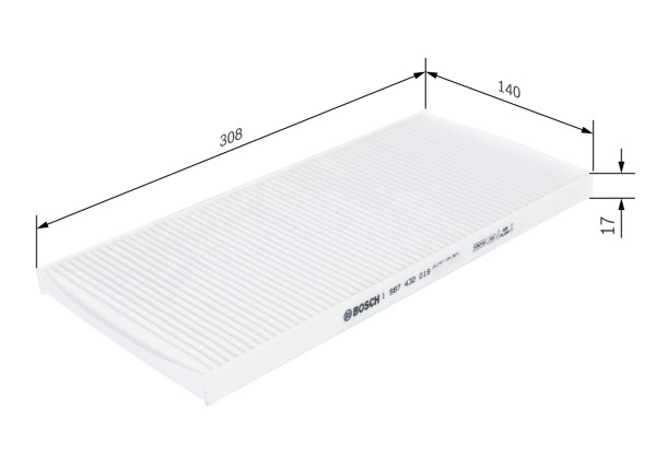1987432019, Kupefilter, Filtr, vzduch v interiéru, BOSCH, 46721374, K6001073261, 5908409, 6001073261, 71771376, 0005302400, 1987431019, 21651894, 29026, 5302400, 698198, ACE027, AH108, AH7023, C17724, CAF20, CF5818, CU3138, E302, E943LI, EKF240, ELR7020, K1034, LA35, MC1233, MP021, MS6112, N112, PC8014, PF026