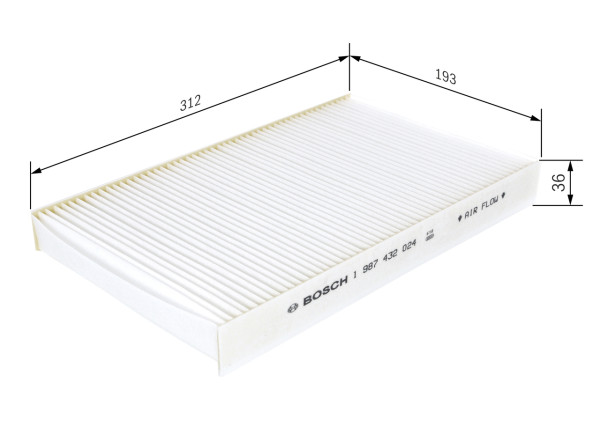 1987432024, Kupefilter, Filtr, vzduch v interiéru, BOSCH, 4A0819439A, 4A0819439, 10301025, 1987431024, 21651914, 29023, 352139001, 5301100, 65215, 705AC, 7401399, 8671002078, AC20, AC26, ACE052, ACP439, AH147, AH7008, BCF123, C35473, CAF17, CF5942, CU3192, E353, E936LI, EKF241, ELR7013, ELR7038, GFE2909, K1032