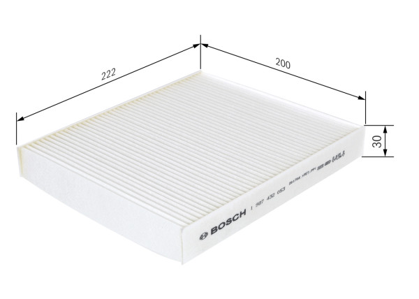1987432053, Kupefilter, Filtr, vzduch v interiéru, BOSCH, 80290-ST3-E01, JKR100080, 80291-ST3-E01, 80291-ST3-505, 80291-ST3-515, 17021, 1987431053, 24423, 29061, 31123190003, 50013958, 5306300, 65502, 698869, 8300021, AC54, ADH22506, AH165, AH7083, ALC5304, BCF155, C35402, CF5865, CP1067, CU2351, E2935LI, EKF207, ELR7069, FAAH00, HB204