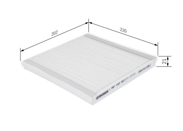 1987432063, Kupefilter, Filtr, vzduch v interiéru, BOSCH, 30612666, 31369416, 17126, 19446, 1987431063, 50013948, 5123190001, 5323000, 55919446, 65841, 698769, 8300126, 8671014159, AC108, ACE071, AH289, AH7085, ALC5405, BCF175, C38210, CF9336, CP1073, CU2137, DCF038P, E1955LI, E436, EKF260, ELR7196, GFE2981, HC7079