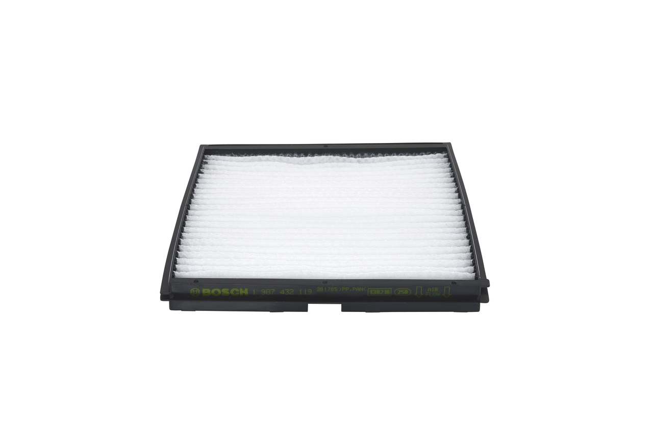 1987432119, Kupefilter, Filtr, vzduch v interiéru, BOSCH, 278936F600, 278936F600KE, 1987431119, 21652870, 5305100, ADN12502, AH364, CF10923, CU2516, EKF217, ELR7191, J1341005, K1174, LA404, MP125, PF225, WP9236