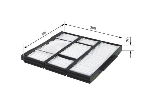 Kupefilter - 1987432155 BOSCH - 8850802010, 8850802020, 8850812010