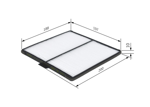 1987432171, Kupefilter, Filtr, vzduch v interiéru, BOSCH, EC96425700, J96425700, 96425700, 5314400, 80000869, ADG02550, AH354, CF11414, CU2012, E3960LI, EKF272, K1258, LA624, PC8322, WP9378