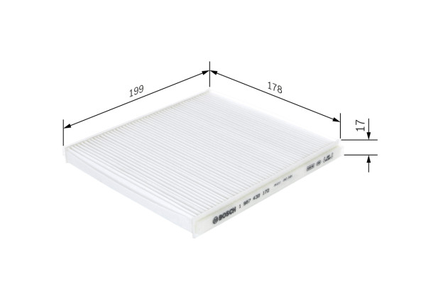 1987432172, Kupefilter, Filtr, vzduch v interiéru, BOSCH, 9586154G00000, 95861-54G00, 5313500, 80001172, CU2027, EKF266, K1271, LA109, WP9386