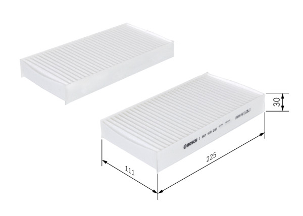 1987432220, Kupefilter, Filtr, vzduch v interiéru, BOSCH, 08R79S5A600, 08292-SCA-E11, 80292-SCA-E11, 80292-SCA-G01, 80292-S5A-003, 80292-S5D-A01, 80292-S5D-406, 80292-S5D-416, 80292-S50-A01, 80292-S6D-G01, 80292-S6M-901, 80292-S7A-003, 1987435549, 21652546, 5310800, AC56, ADH22510, AH220, CF98192, CU23272, E1906LI2, EKF201, JLR7152, K11982X, LA122, LA122S, MP0662, WP9206, AH2202